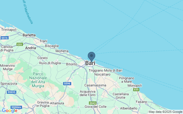 Kaart met locatie Lungomare Nazario Sauro